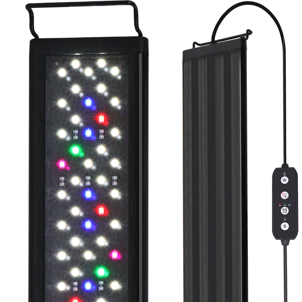 Led Planted Tank Light - 12-30インチ水槽用フルスペクトルLEDライト、タイマーとメモリ機能付き、水草育成ライト100-240V