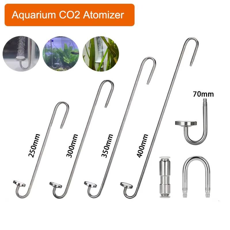 Aquarium Plant No Co2 - ステンレス鋼のCO2ネブライザー,セラミックディスク,水族館のディフューザー,水生植物の成長,水槽のリファイナー