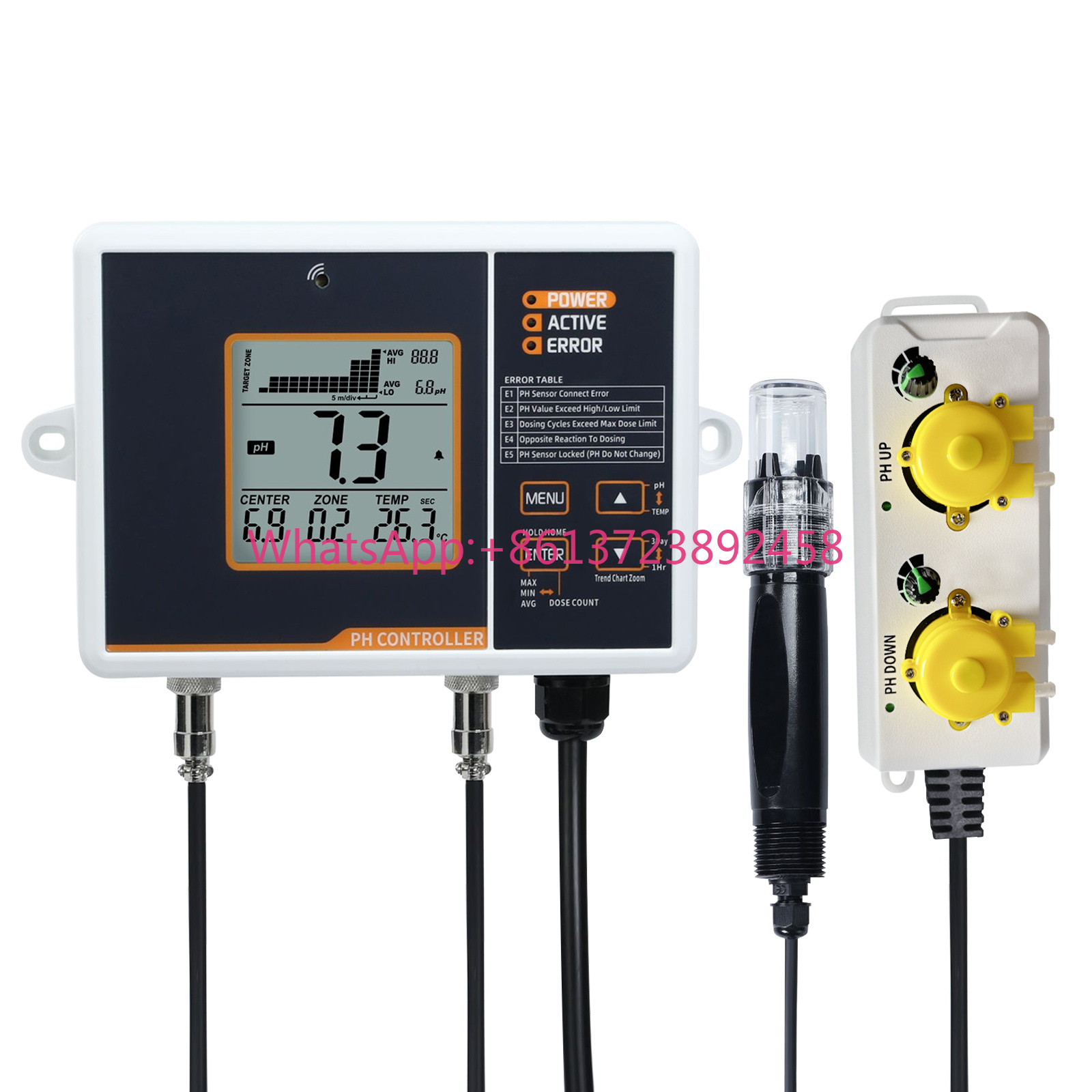 Planted Aquarium Ph - 工場直送デジタルpHコントローラー デュアルリレー出力 温度補償 pH 4.5-8.5 理想的な水槽