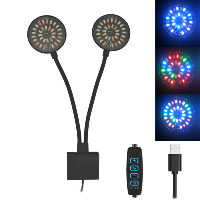 Aquarium Plant Growing - USB 水族館 LED ライト水槽クリップランプフルスペクトル植物成長調整可能な明るさ調光可能 360 °