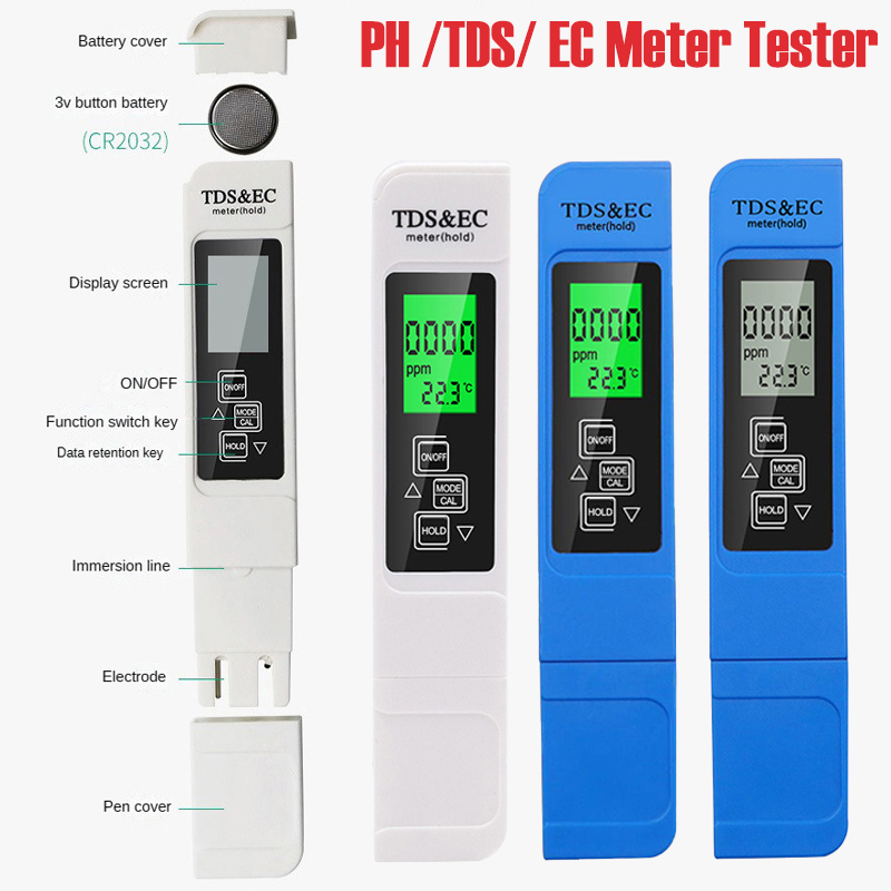 Planted Aquarium Temperature - 3 in 1 TEMP/TDS/ECメーターテスター デジタル温度計ペン 水純度PPMフィルター