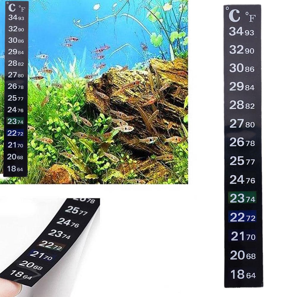 Planted Aquarium Temperature - デジタル水族館ホームスティックオン温度計水槽ストリップデュアルスケール C/F 変色温度測定ステッカーツール