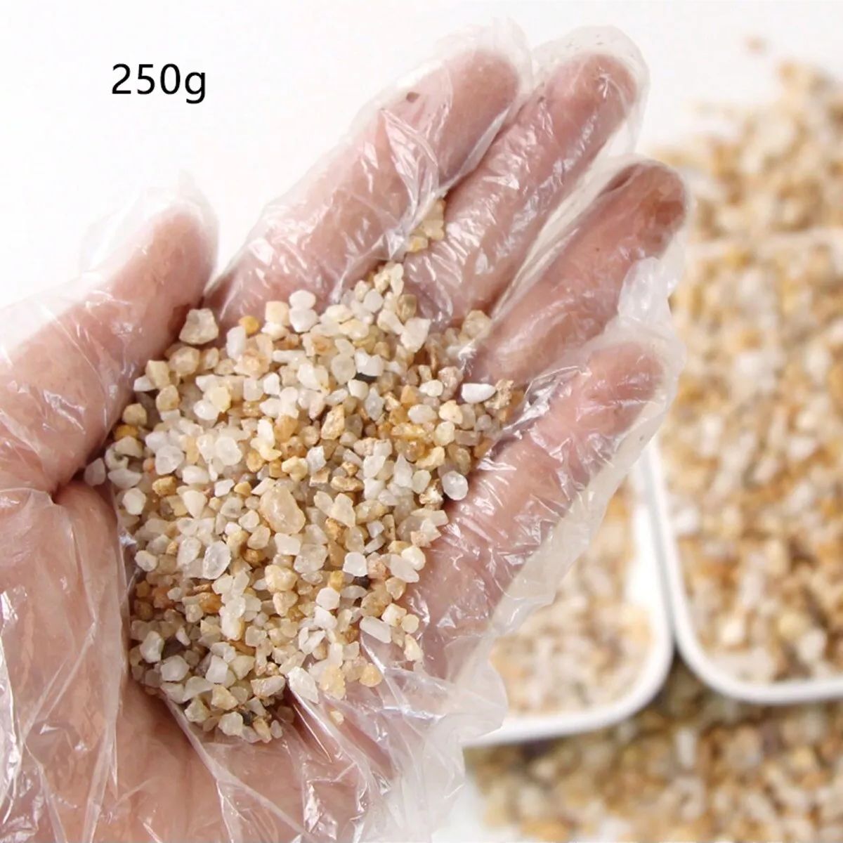 1pc-250 グラム天然結晶砂利石マイクロ風景庭水族館の装 - Aquarium Plant Gravel のレビューと価格