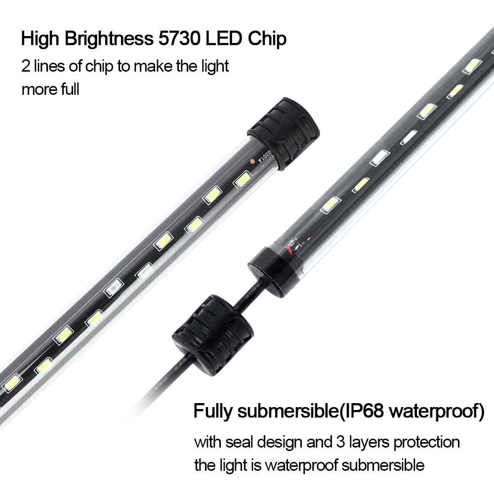 水族館ライト LED 植物成長ランプ防水水槽ライト 18-5 - Aquarium Plant Growing のレビューと価格