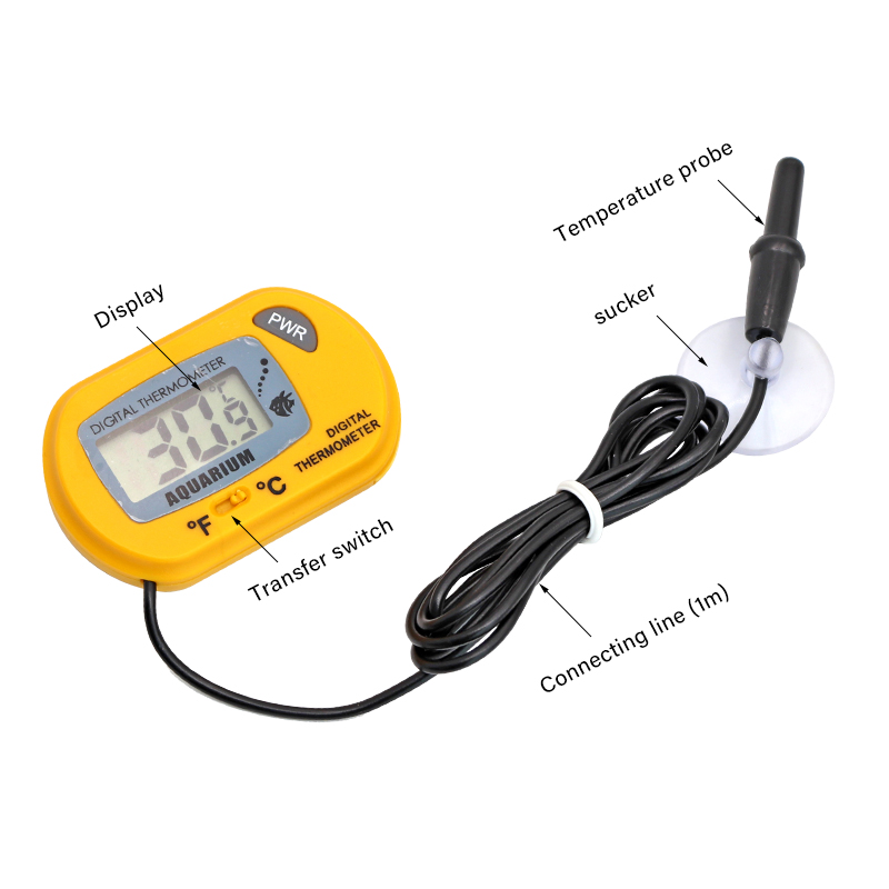 水槽温度計 LCD デジタル水槽温度計 水槽温度検出器 魚警 - Planted Aquarium Temperature のレビューと価格