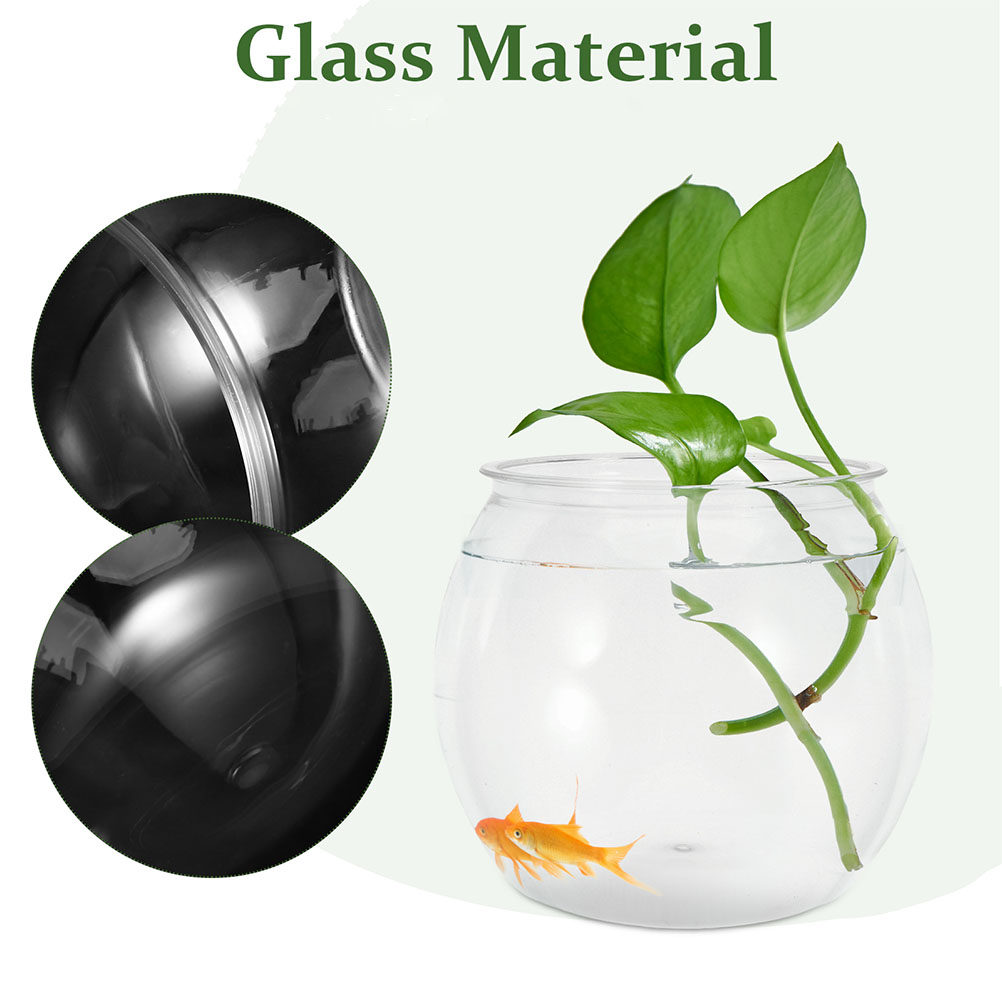 壊れない丸型プラスチック製金魚鉢 ベタ水槽 デスクトップ用小 - Planted Aquarium Bowl のレビューと価格