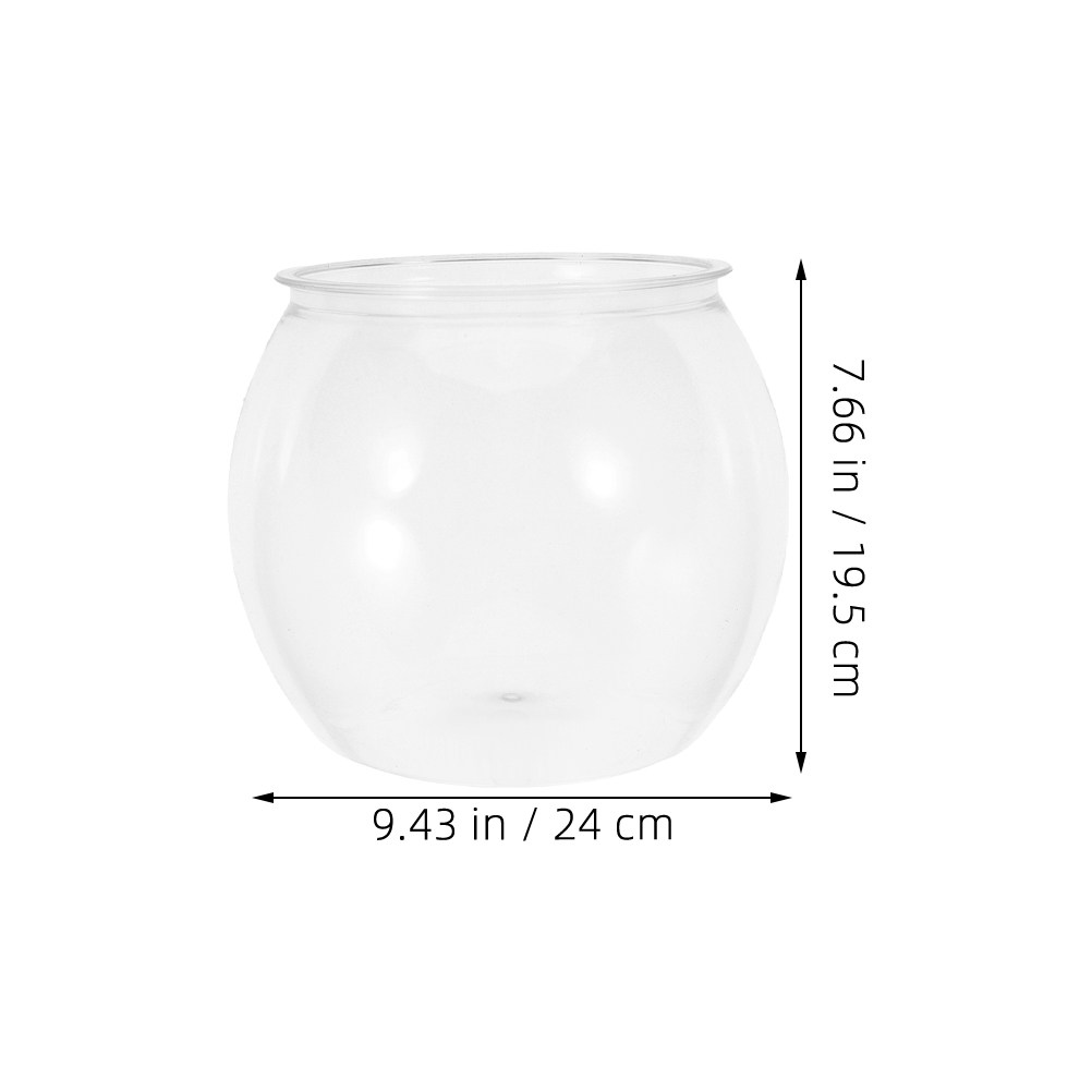 壊れない丸型プラスチック製金魚鉢 ベタ水槽 デスクトップ用小 - Planted Aquarium Bowl のレビューと価格