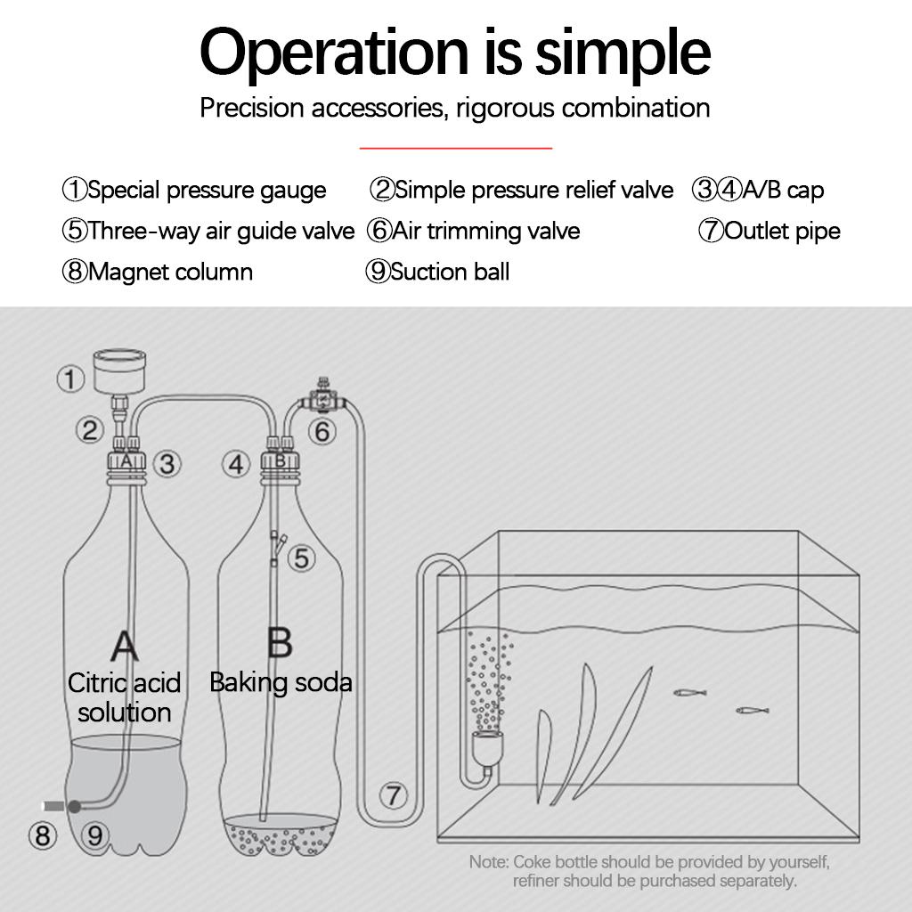 CO2システム発生器水槽キット 家庭用植栽水槽セットアップ用 - Aquarium Planted Setup のレビューと価格