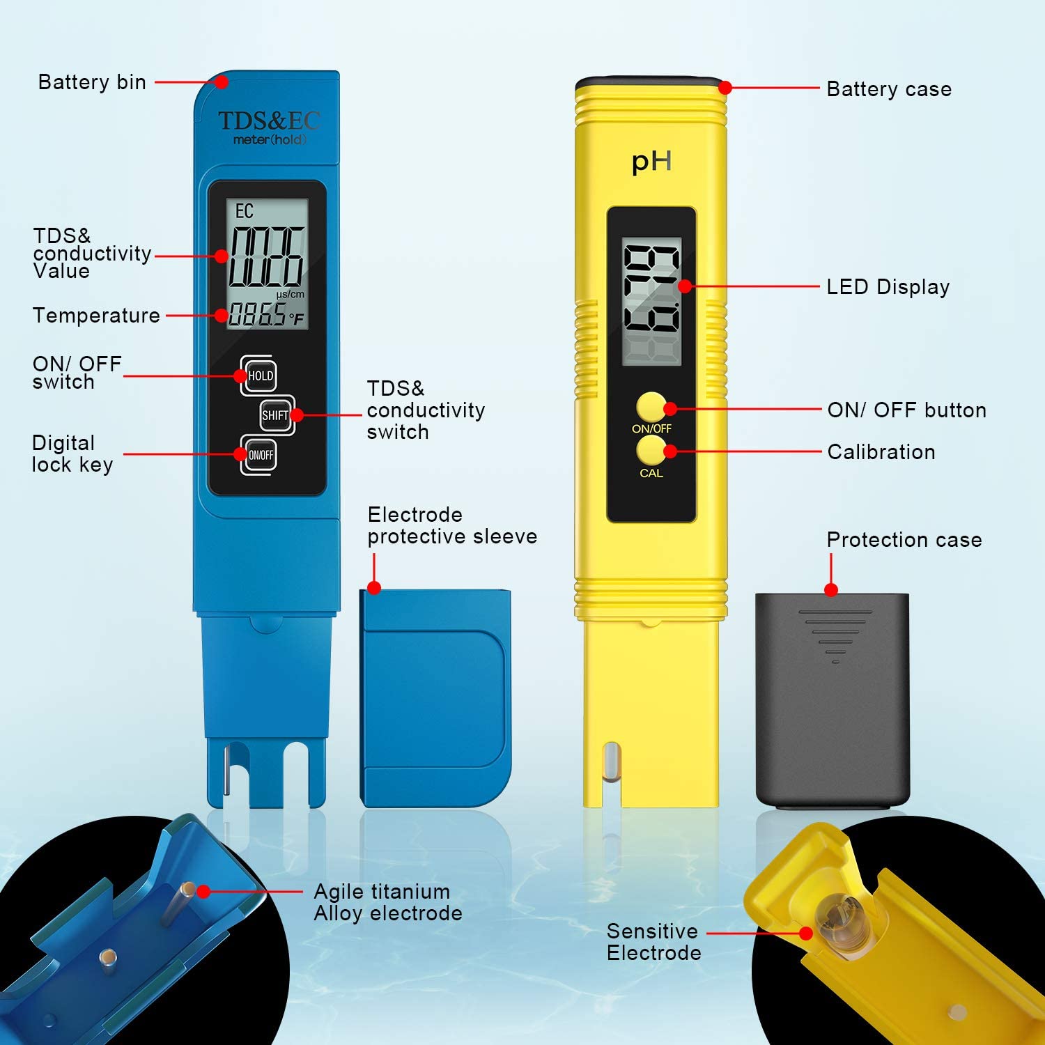 デジタル PH/TDS/EC メーターテスター温度計ペン水純 - Planted Aquarium Temperature のレビューと価格