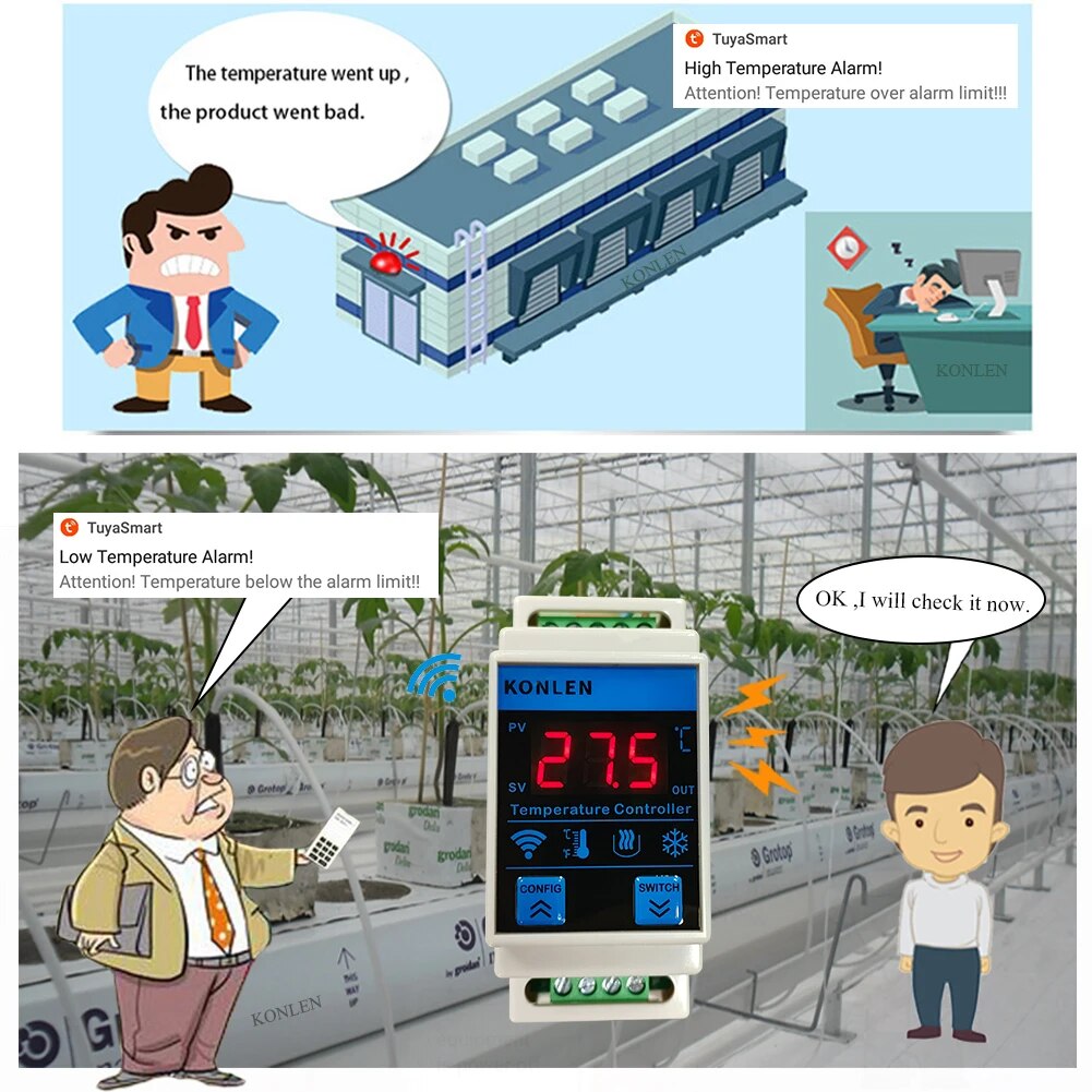 Tuya-温度計センサー,温度コントローラー,冷蔵庫,サーモ - Planted Aquarium Temperature のレビューと価格