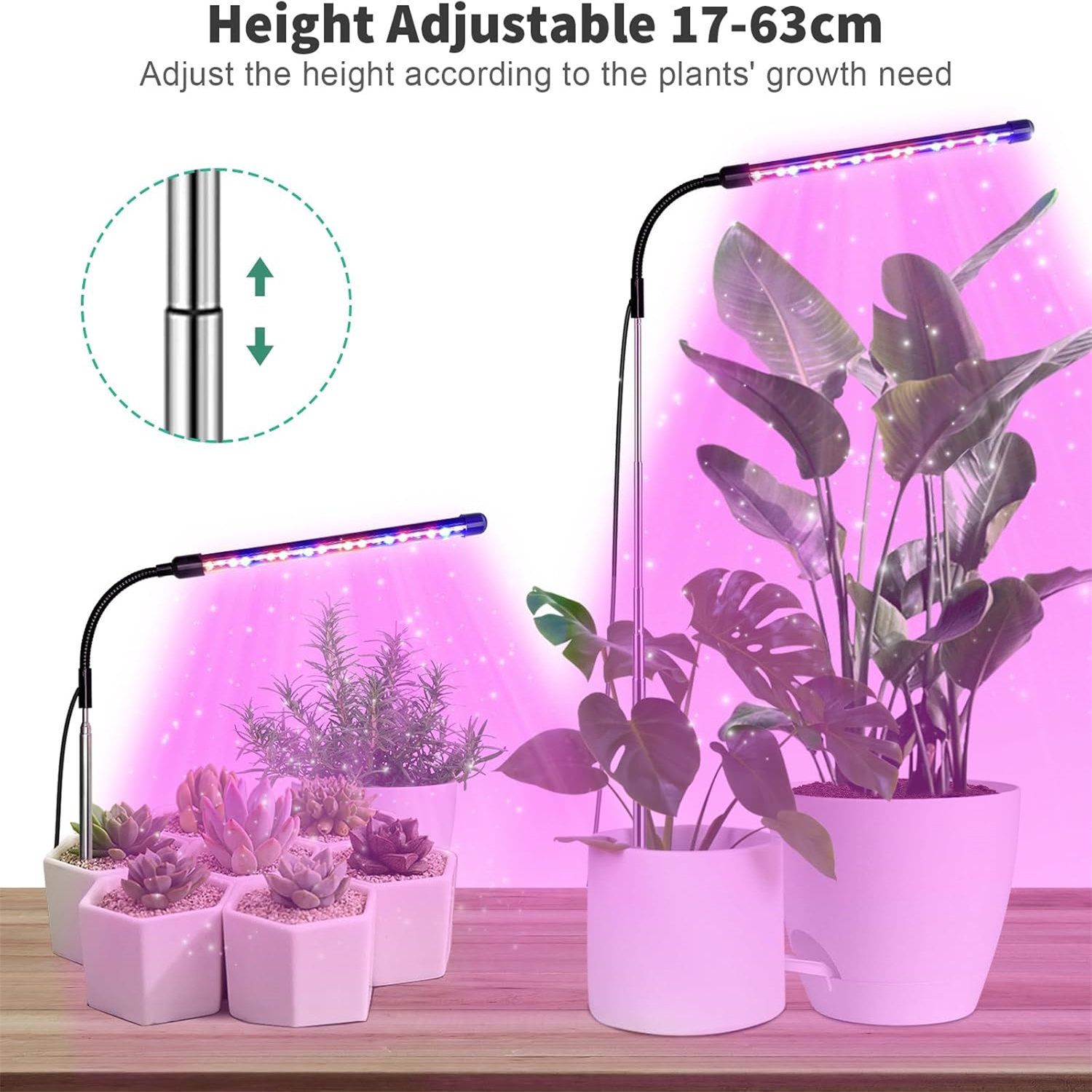 3 色 USB 成長ランプ植物フルスペクトル成長ライト 5V - Led Planted Tank Light のレビューと価格