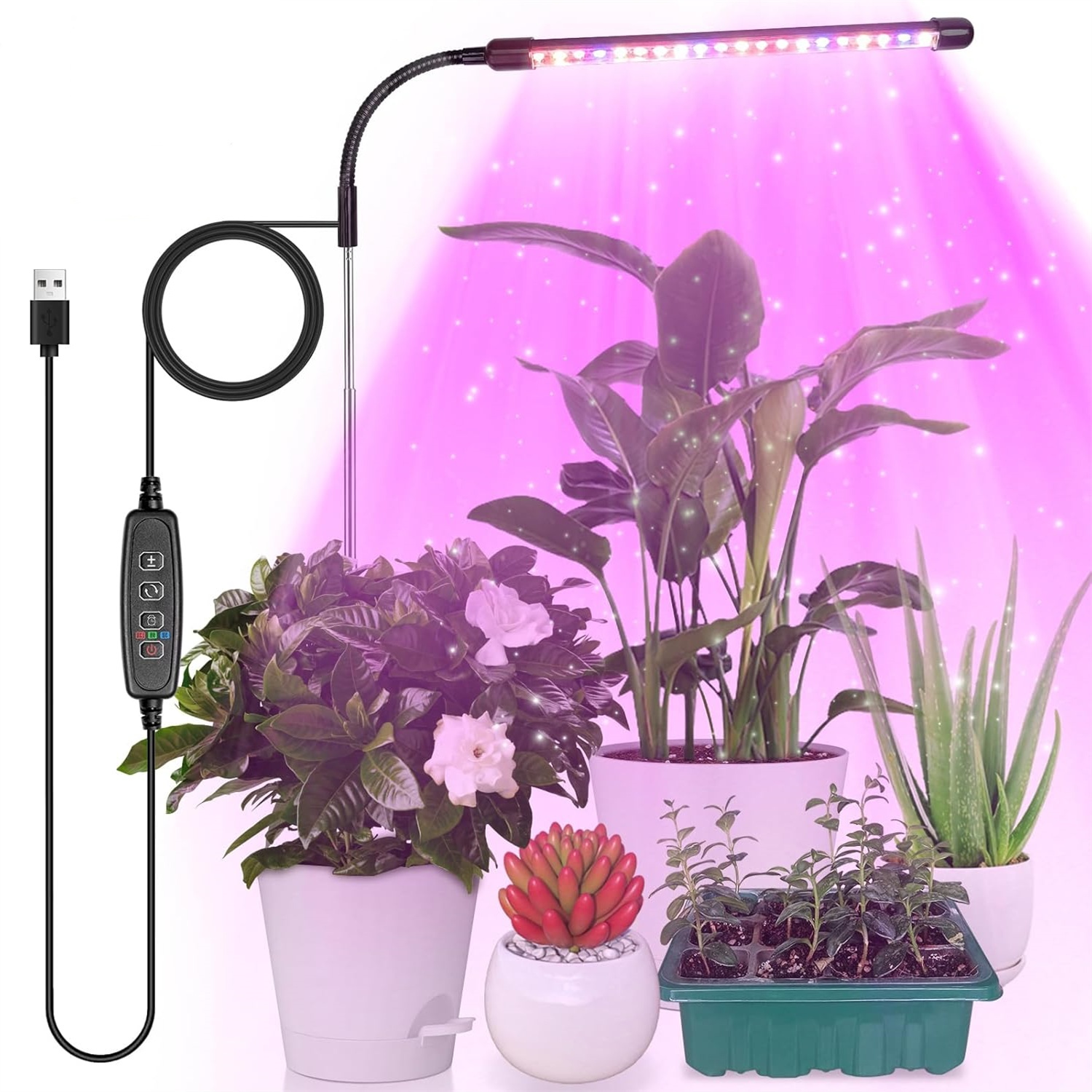 3 色 USB 成長ランプ植物フルスペクトル成長ライト 5V - Led Planted Tank Light のレビューと価格