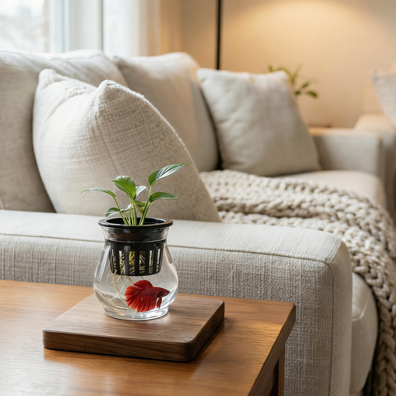 2個セット 水耕栽培プランター 魚鉢 透明プラスチック製 デ - Planted Aquarium Bowl のレビューと価格