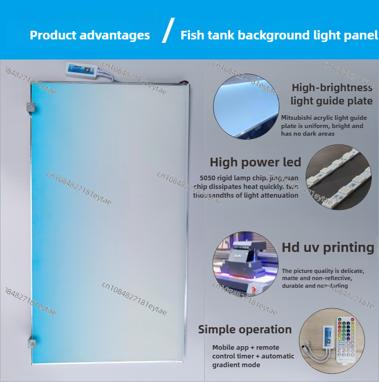 水槽背景ライトボード RGBW カラフル徐々に変化するアクリ - Led Planted Tank Light のレビューと価格