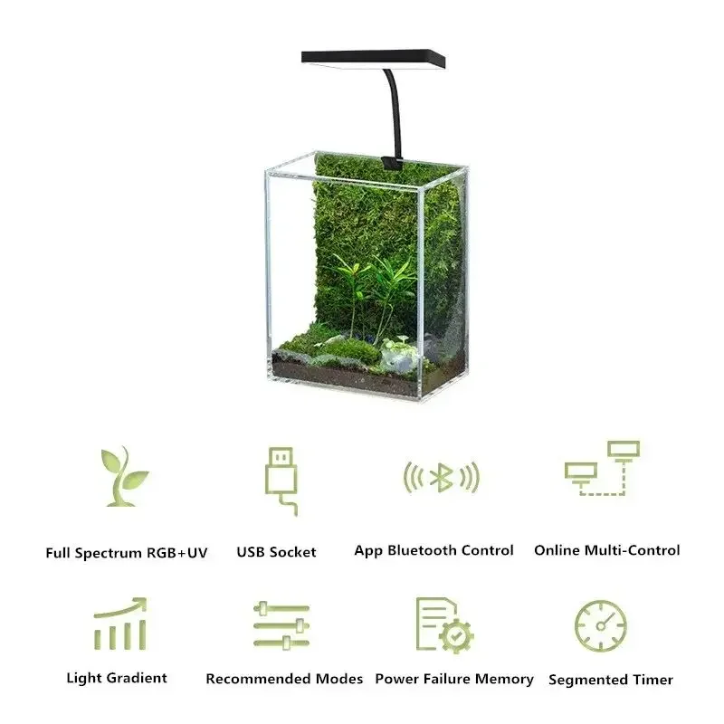 WEEK AQUA Mag Pro USBナノ水槽ライト 水 - Led Planted Tank Light のレビューと価格