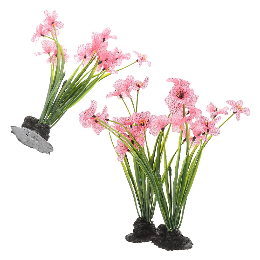 3個入り水槽用人工植物 プラスチック製水槽装飾 水槽用リアル - Aquarium Planted Setup のレビューと価格