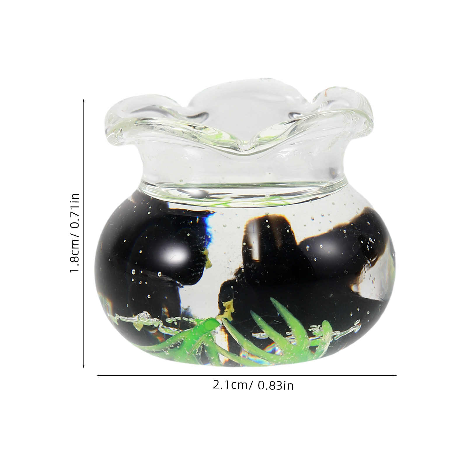 ミニ樹脂製金魚鉢 ミニチュア円形水槽 小さな魚や植物 ミニチ - Planted Aquarium Bowl のレビューと価格