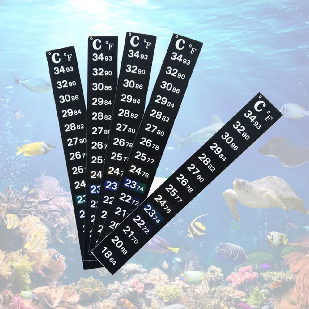 5 個/10 個水族館の水槽ストリップ貼り付け式変色温度計ス - Planted Aquarium Temperature のレビューと価格