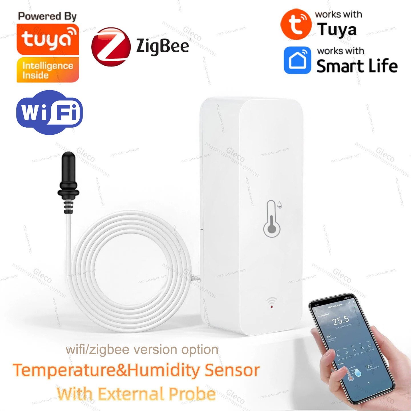 Tuya Wifi Zigbee 温度と湿度センサー 外部プ - Planted Aquarium Temperature のレビューと価格