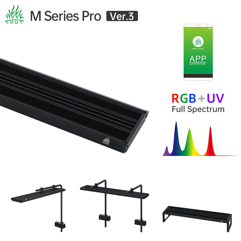 ウィークアクアMシリーズRGB UV LED水槽ライト、調整 - Led Planted Tank Light のレビューと価格