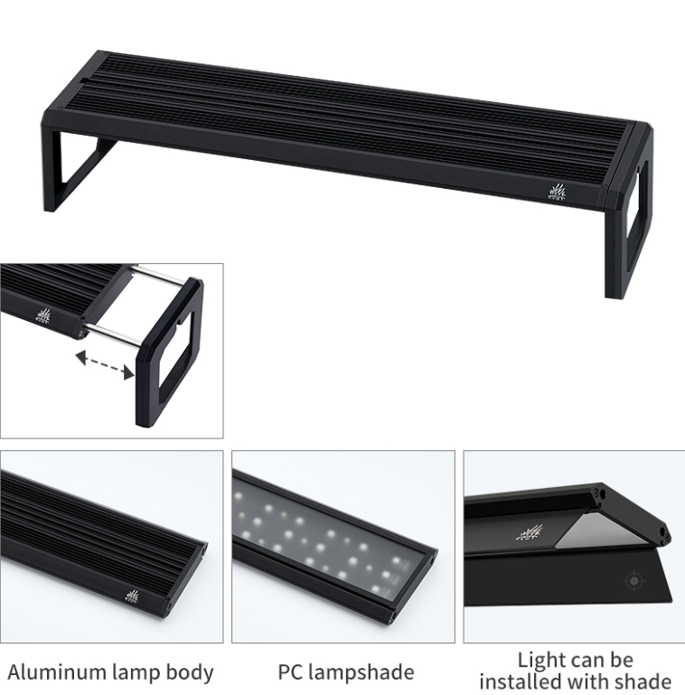 ウィークアクアMシリーズRGB UV LED水槽ライト、調整 - Led Planted Tank Light のレビューと価格