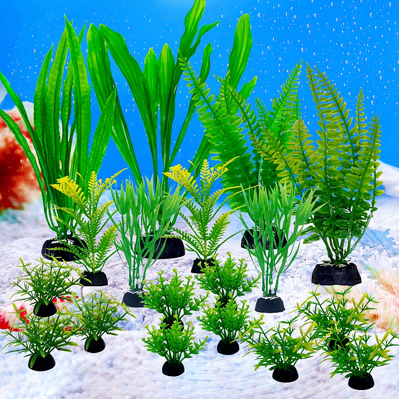 18PC 水槽シミュレーション植物水族館人工装飾植物飾り水草 - Planted Aquarium Bowl のレビューと価格