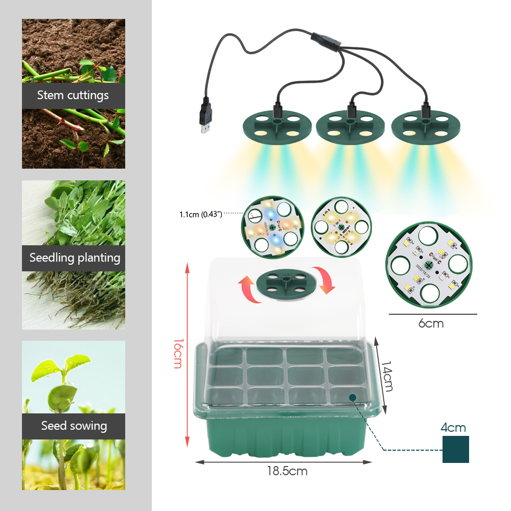 LED 保育園ポットと成長ライト植物種子スタータートレイ家庭 - Led Planted Tank Light のレビューと価格