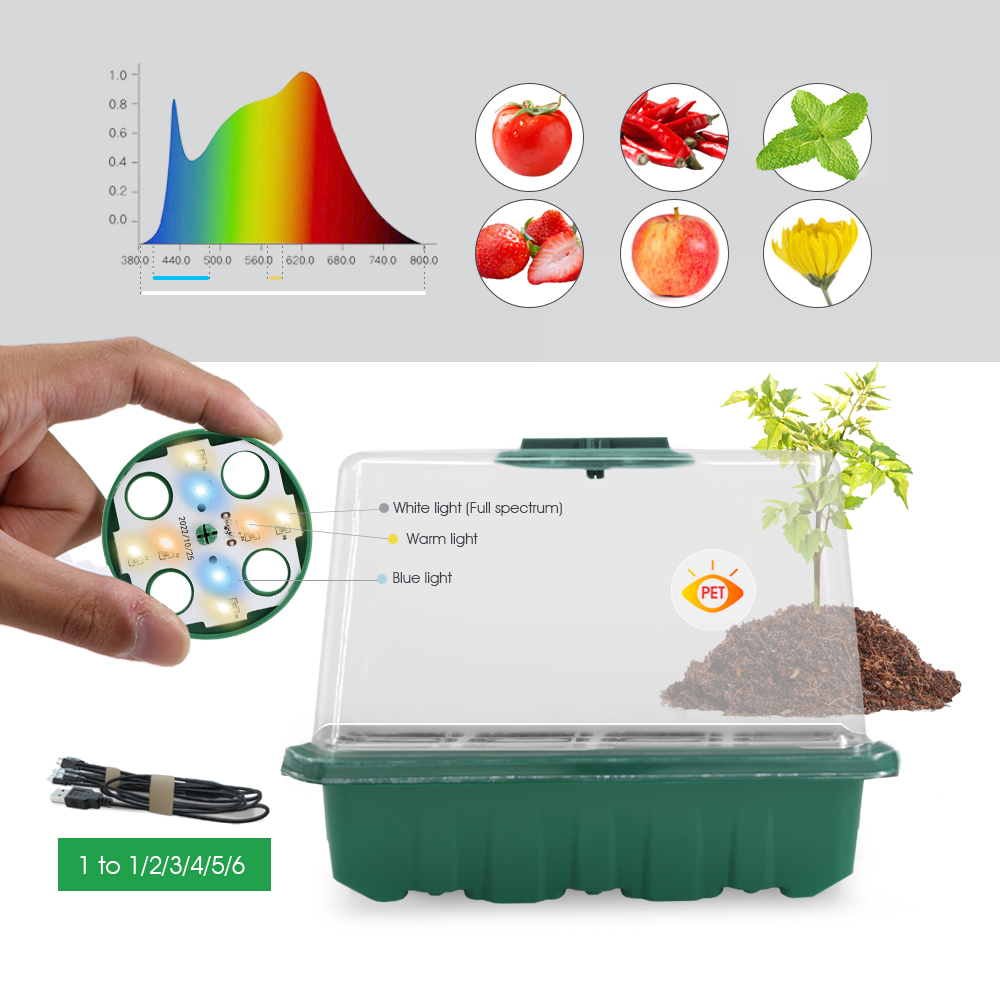 LED 保育園ポットと成長ライト植物種子スタータートレイ家庭 - Led Planted Tank Light のレビューと価格