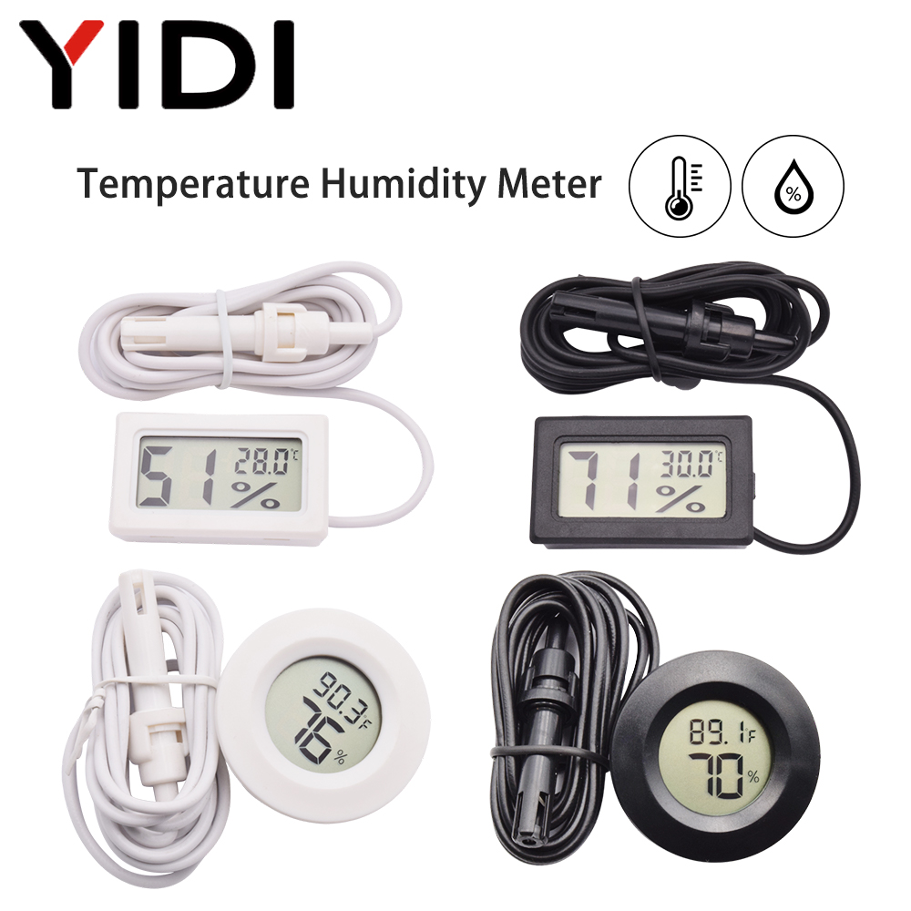 デジタルミニ液晶温度計湿度計ゲージテスタープローブインキュベ - Planted Aquarium Temperature のレビューと価格