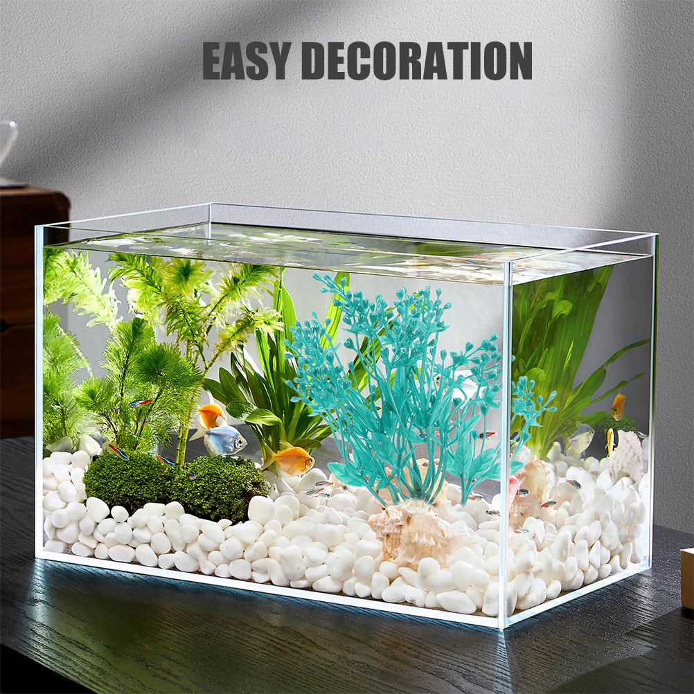 2個入りプラスチック製水槽用植物、リアルな人工水草、魚水槽の - Aquarium Planted Setup のレビューと価格