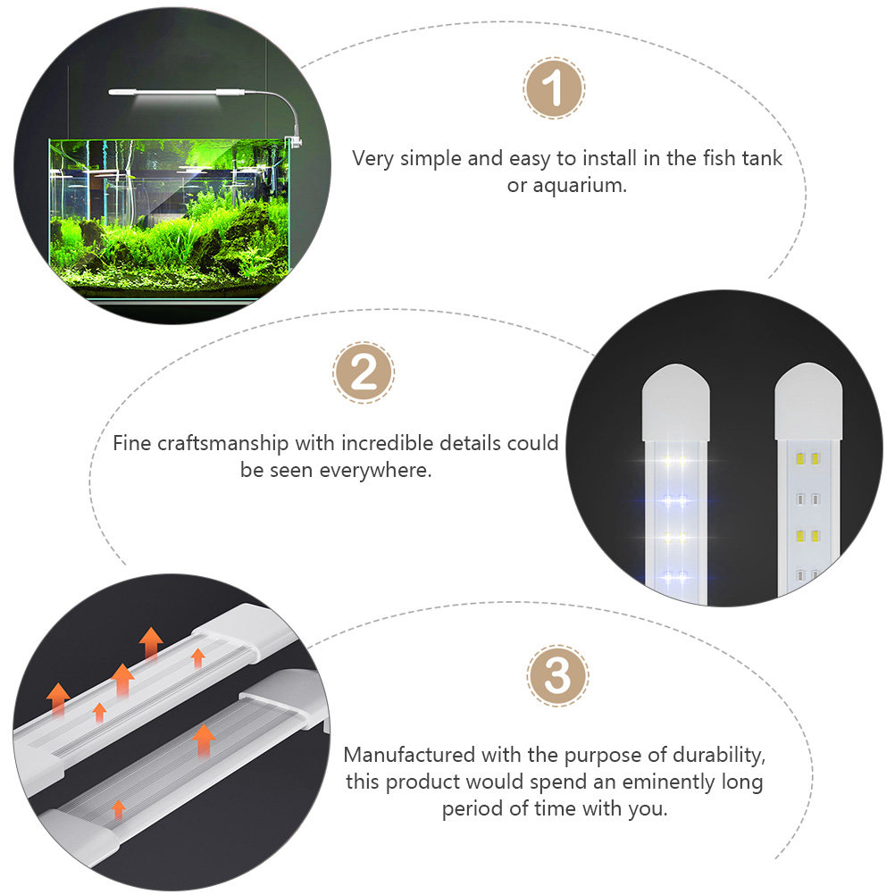 1 個水族館照明水槽クリップランプ LED 水生植物ランプ耐 - Aquarium Planted Setup のレビューと価格