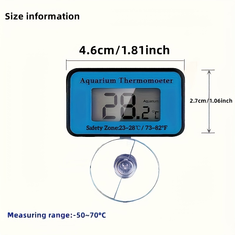 液晶デジタル水族館温度計プローブ吸盤付き水槽水電子温度計防水 - Planted Aquarium Temperature のレビューと価格