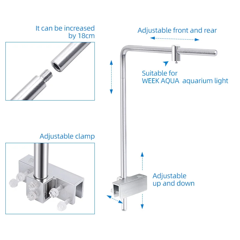 週アクアライトスタンドユニバーサルアルミ合金水族館 LED  - Led Planted Tank Light のレビューと価格