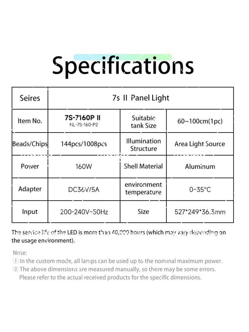 水槽用LEDライト 160W RGB フルスペクトル WIF - Led Planted Tank Light のレビューと価格